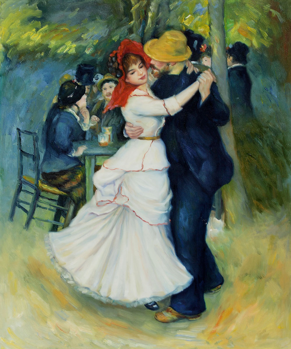 Dance at Bougival Art - Pierre-Auguste Renoir painting on canvas